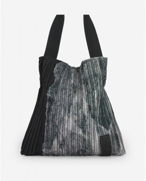 Вертикальная сумка-шопер из переработанной мятой ткани , черный Adolfo Dominguez