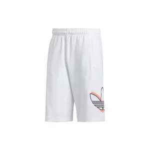 Originals Shadow Tref SH Logo Print Running Shorts Men Bottoms White FM1543 Adidas