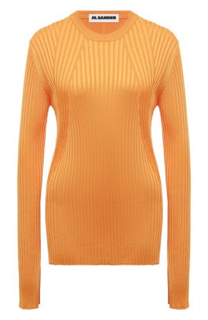 Пуловер из вискозы Jil Sander. Цвет: оранжевый