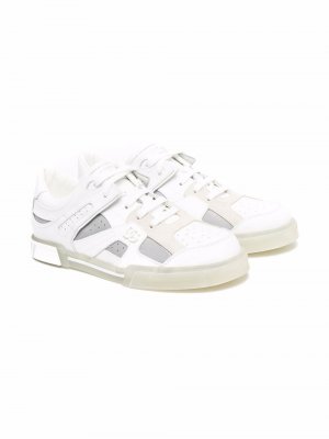 TEEN panelled lace-up sneakers Dolce & Gabbana Kids. Цвет: белый