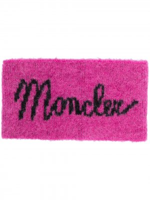 Жаккардовая повязка на голову с логотипом Moncler. Цвет: розовый