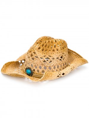 Декорированная соломенная шляпа Jessie Western. Цвет: коричневый
