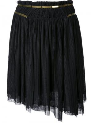 Плиссированная юбка Jay Ahr. Цвет: чёрный