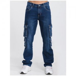 Джинсы мужские, многокарманки, прямые, классические, бананы, больших размеров, широкие, свободные, брюки джинсовые. MkJeans