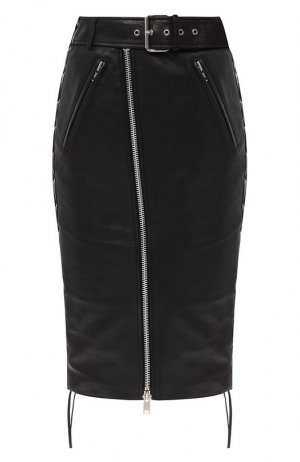 Кожаная юбка Balenciaga. Цвет: чёрный