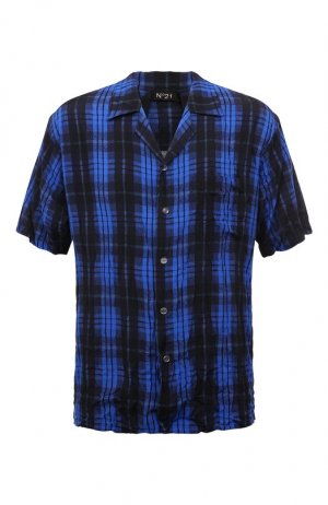 Рубашка из вискозы N21. Цвет: синий