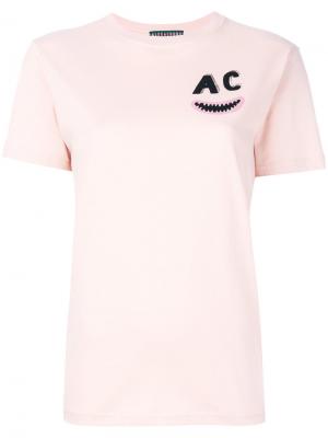 Футболка с логотипом Alexa Chung. Цвет: розовый и фиолетовый