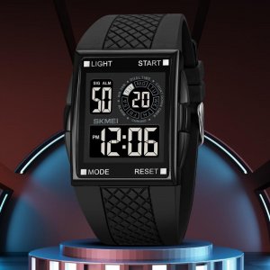 SKMEI модные цифровые часы мужские светодиодные электронные спортивные 3 бар водонепроницаемые наручные с обратным отсчетом