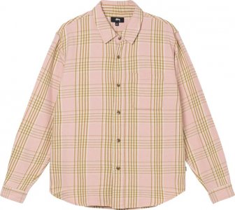 Рубашка Laguna Plaid Shirt 'Pink', розовый Stussy