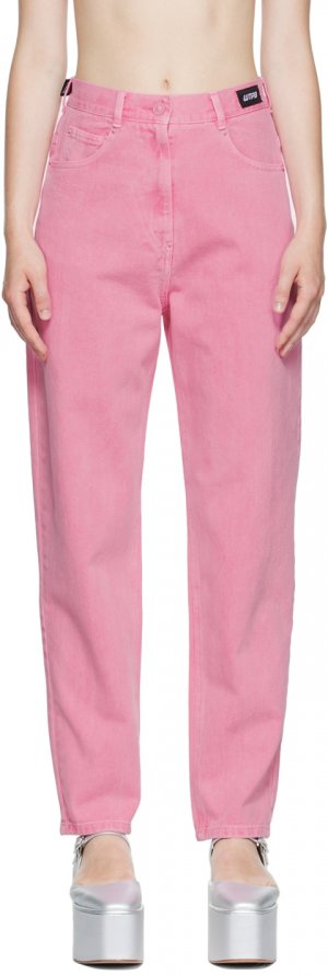 Розовые зауженные джинсы Pushbutton