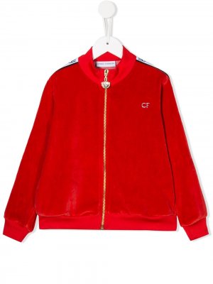 Куртка с логотипом Chiara Ferragni Kids. Цвет: красный