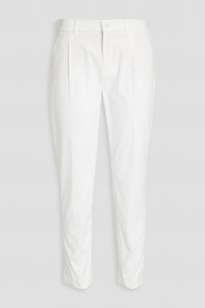 Зауженные брюки из твила смесового хлопка LORO PIANA, белый Piana