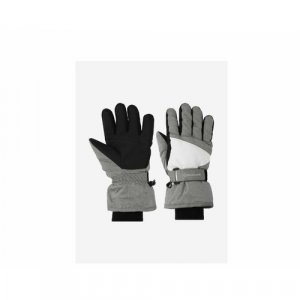 Перчатки , размер 14, серый GLISSADE. Цвет: серый