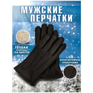 Перчатки , размер 10.5, черный TEVIN. Цвет: черный