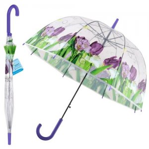 Зонт MULTIDOM FX24-36 Фиолетовый букет, полуавтоматический Мультидом. Цвет: фиолетовый