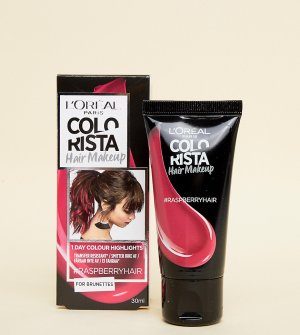 Временная краска для темных волос цвета Raspberry Pink LOreal Paris Colorista Hair Makeup-Розовый L Oréal Pa