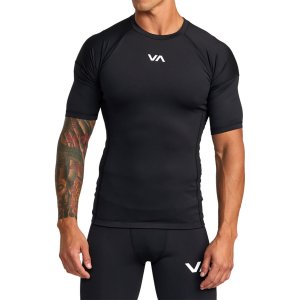 Компрессионная рубашка с короткими рукавами Rvca, черный RVCA