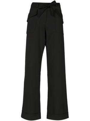 Широкие брюки с поясом Zero + Maria Cornejo. Цвет: чёрный