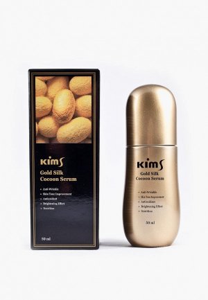 Лосьон-сыворотка для лица Kims Gold Silk Cocoon Serum, 50 мл. Цвет: прозрачный