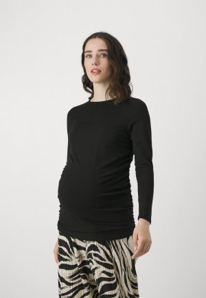 Топ с длинными рукавами OLMBONNI ONLY MATERNITY, цвет black Maternity