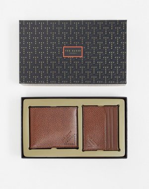 Подарочный набор с бумажником и футляром для карты -Светло-коричневый Ted Baker