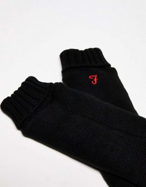 Черные длинные носки-тапочки Farah