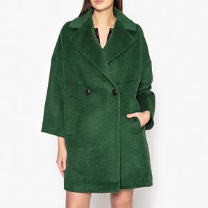 Пальто длинное с двубортной застежкой GESSICA LA BRAND BOUTIQUE COLLECTION. Цвет: зеленый