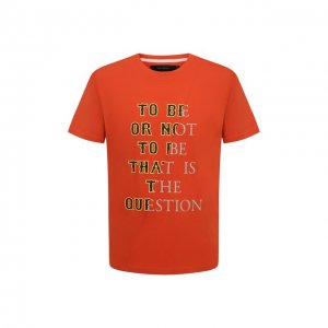 Хлопковая футболка Tee Library. Цвет: оранжевый
