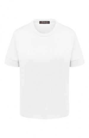 Хлопковая футболка Loro Piana. Цвет: белый