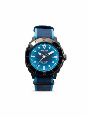 Наручные часы Seastrong Diver Gyre 44 мм Alpina. Цвет: синий