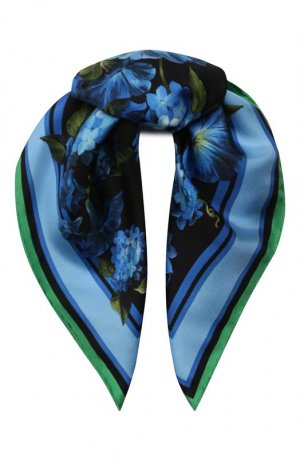 Шелковый платок Dolce & Gabbana. Цвет: синий