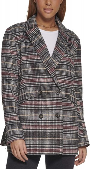 Двубортный пиджак-пиджак Levi's, цвет Plum Houndstooth Levi's