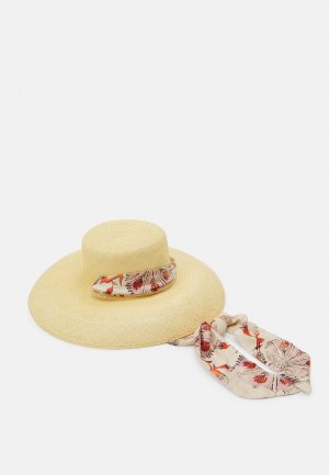 Шляпа LAMPSHADE CORDOVAN LONG BRIM HAT WITH BAND , цвет beige Sensi Studio