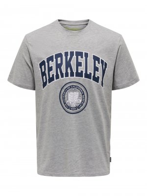 Футболка BERKELEY, пестрый серый Only & Sons