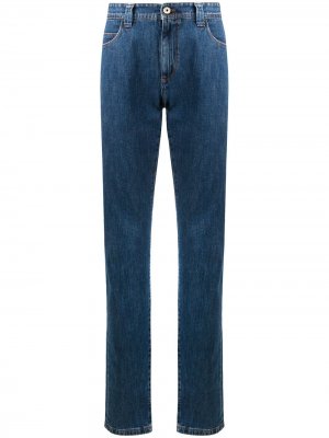 Прямые джинсы с завышенной талией Loro Piana. Цвет: синий