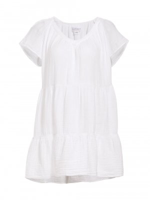 Ярусное мини-платье Eleanor Gauze , белый Velvet by Graham & Spencer