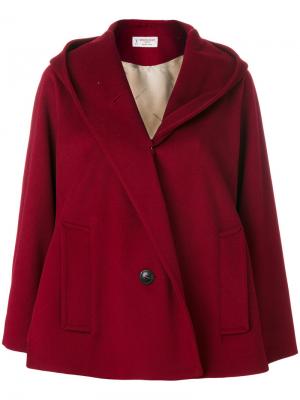 Пальто с капюшоном Alberto Biani. Цвет: красный
