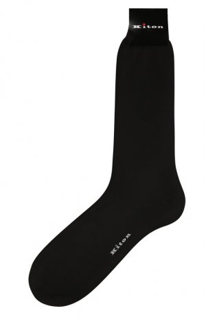 Хлопковые носки Kiton. Цвет: чёрный