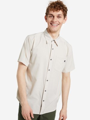 Рубашка с коротким рукавом мужская Aerobora, Бежевый, размер 46-48 Marmot. Цвет: бежевый