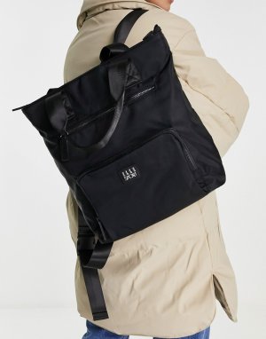 Черный рюкзак квадратной формы -Зеленый цвет Elle Sport