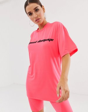 Oversize-футболка с логотипом -Розовый Criminal Damage