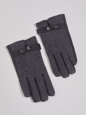 Тёплые перчатки zolla. Цвет: серый