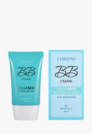 BB-Крем Limoni корейский / BB крем Увлажняющий и выравнивающий тон кожи AQUAMAX MOISTURE SPF 25 PA++ №1, 40 мл. Цвет: бежевый