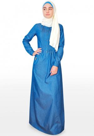 Платье джинсовое Hayat AQUAMARINE. Цвет: голубой