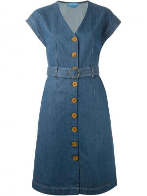 Джинсовое платье Tucson Mih Jeans. Цвет: синий