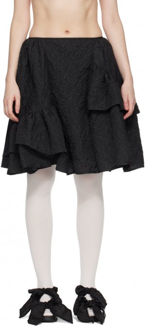 Черная ванильная мини-юбка Cecilie Bahnsen