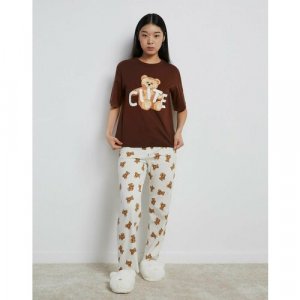 Пижама , размер 6-8л/122-128, мультиколор, коричневый Gloria Jeans. Цвет: коричневый/микс