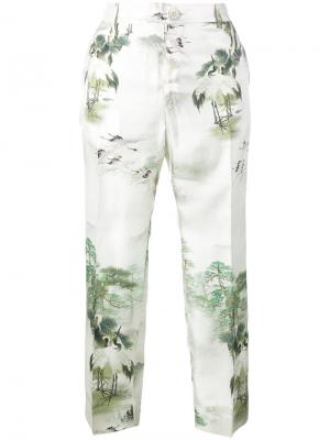 Пижамные брюки с Японским принтом F.R.S For Restless Sleepers. Цвет: телесный