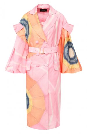 Пальто с принтом Simone Rocha. Цвет: розовый