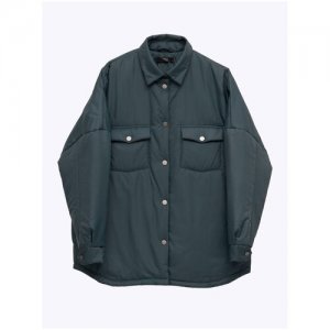 Стильная куртка рубашечного кроя N012/fiss Серый 48 Emka Fashion. Цвет: серый